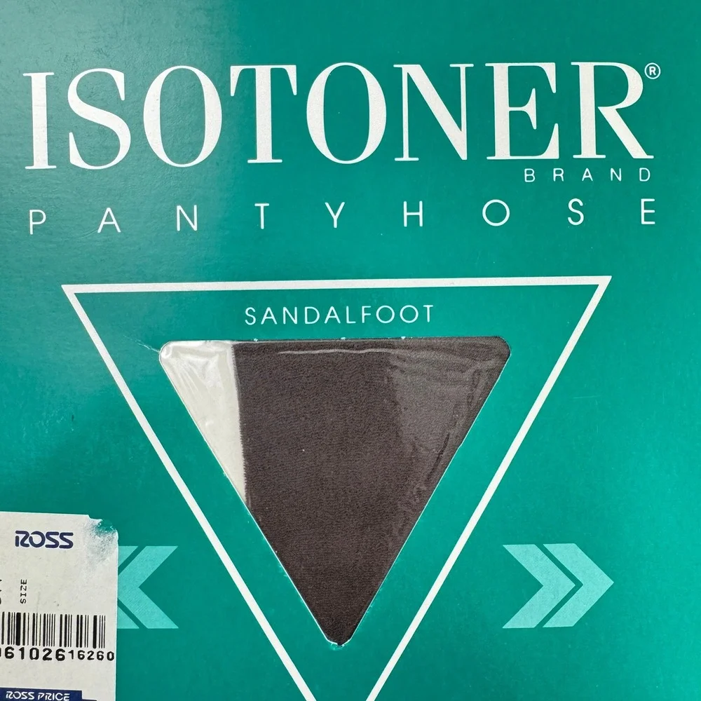 Vintage Isotoner Pantyhose Lot of 2 Size 3 Silky Sheer Control Top Sandalfoot